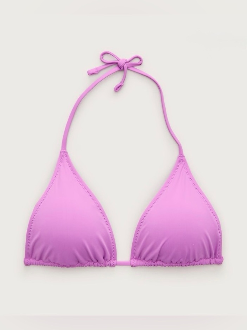 J.Crew Women's Perfect string bikini top Triangle Bikini.light purple.S.NWT.